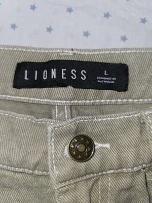 Lioness High-Waisted Wide-Leg Cargo Pants Olive Green Women's L — photo 3 of 4
