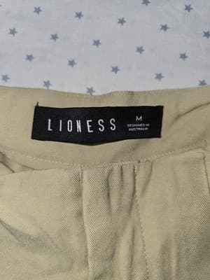 Lioness Pleated High Rise Wide-Leg Trousers Beige Women's M — photo 3 of 4