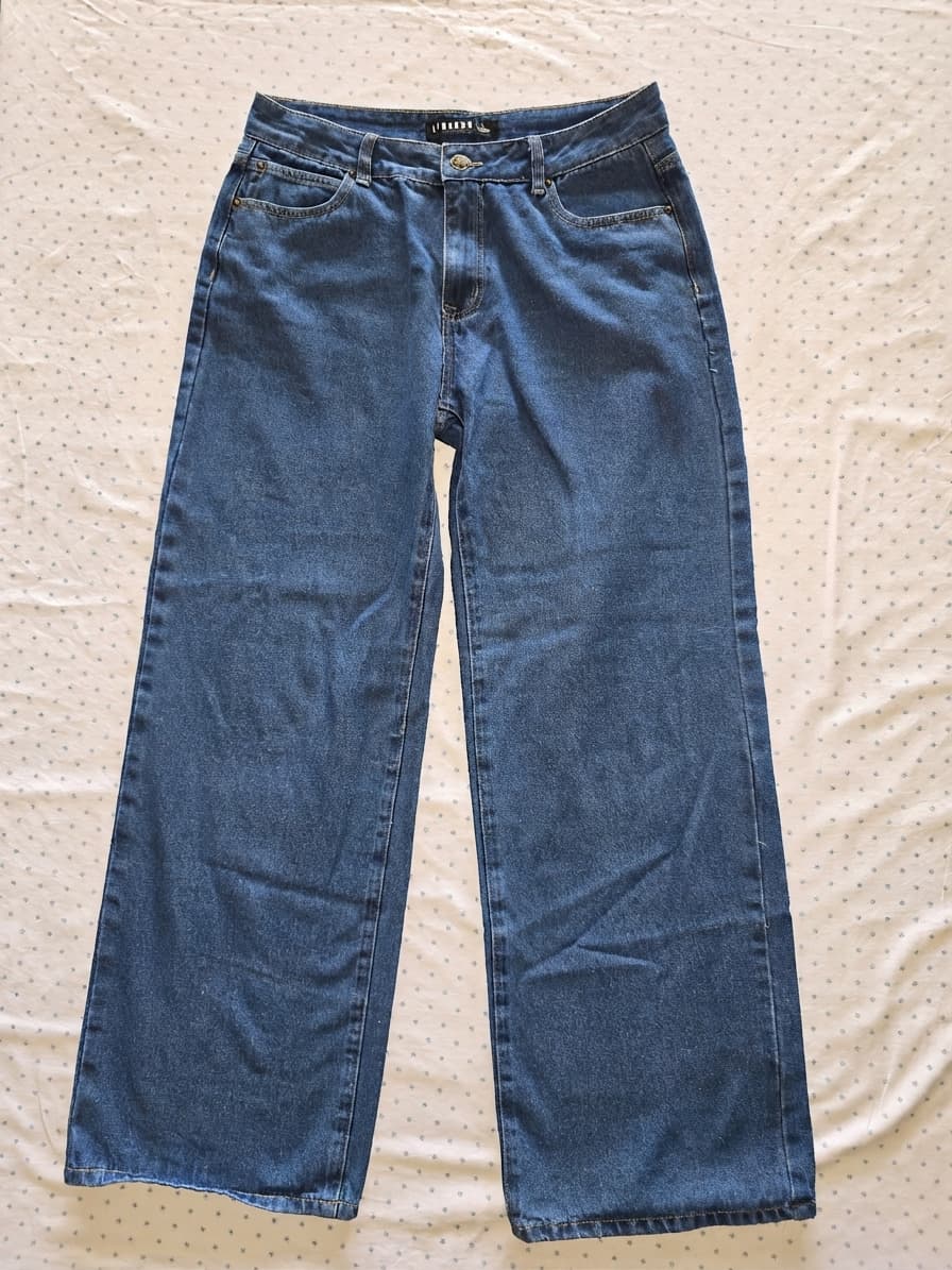 Lioness Wide Leg Denim Jeans Blue Women's L — photo 1 of 5