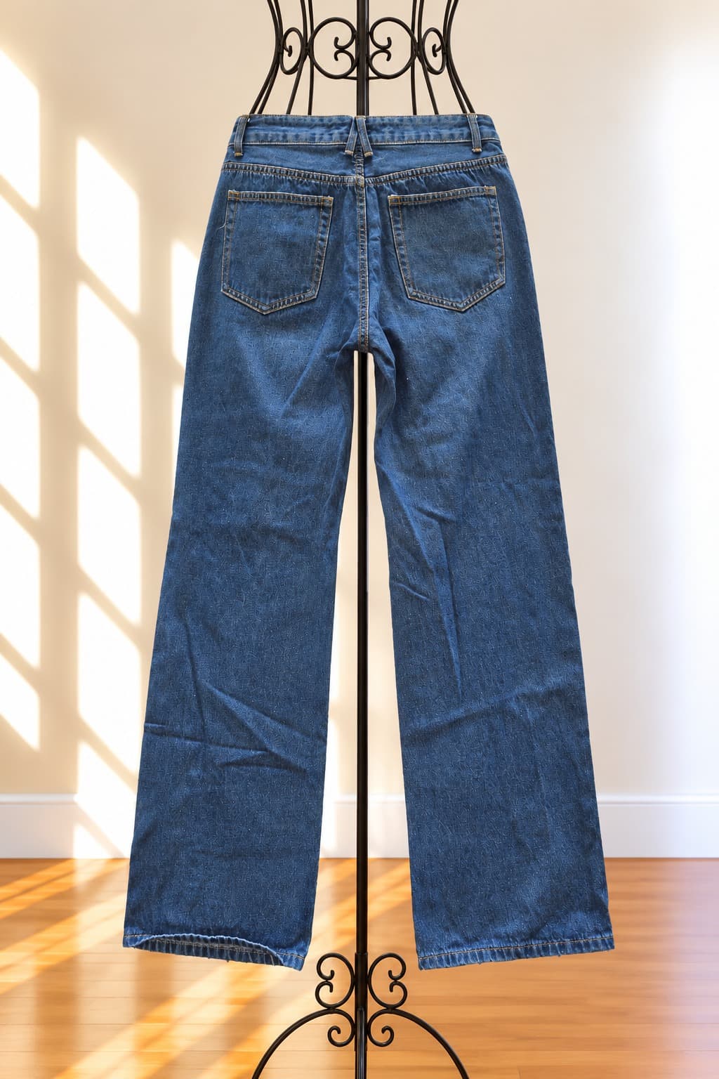 Lioness Wide Leg Denim Jeans Blue Women's L — photo 5 of 5