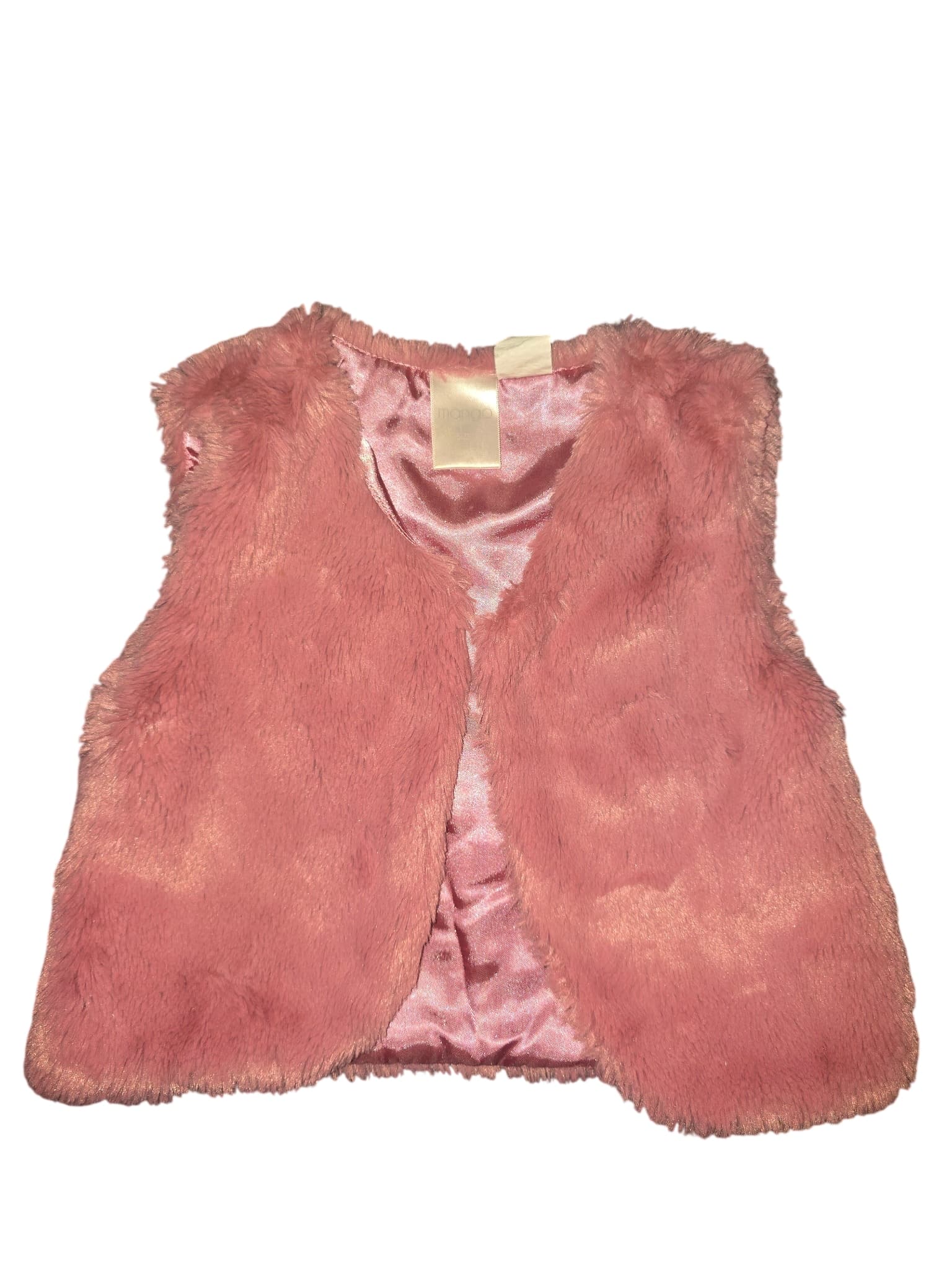 Mango Faux Fur Vest Pink Girls 3 — photo 1 of 4