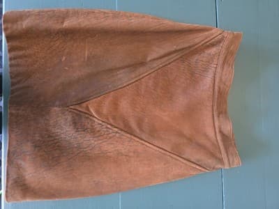 Mary Jane Leather Apparel Leather Skirt Vintage Brown Women's 10 — photo 2 of 4