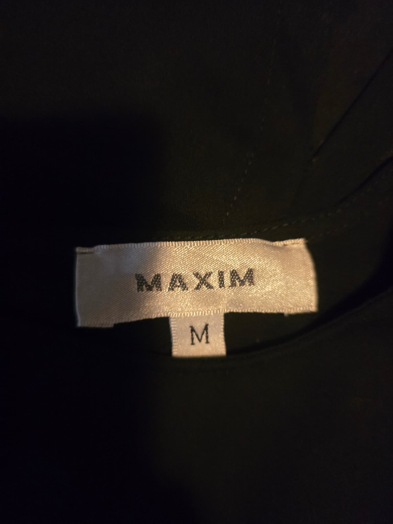 MAXIM Long Sleeve Blouse Back Opening Black Women's M — photo 3 of 4