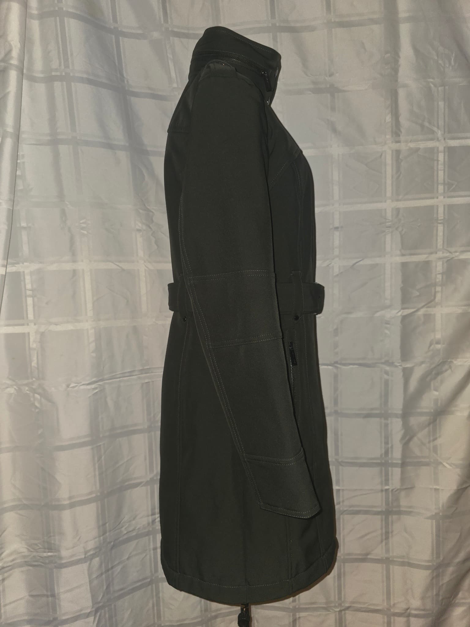 MICHAEL MICHAEL KORS Softshell Trench Coat Belted Black Women's S — photo 4 of 12