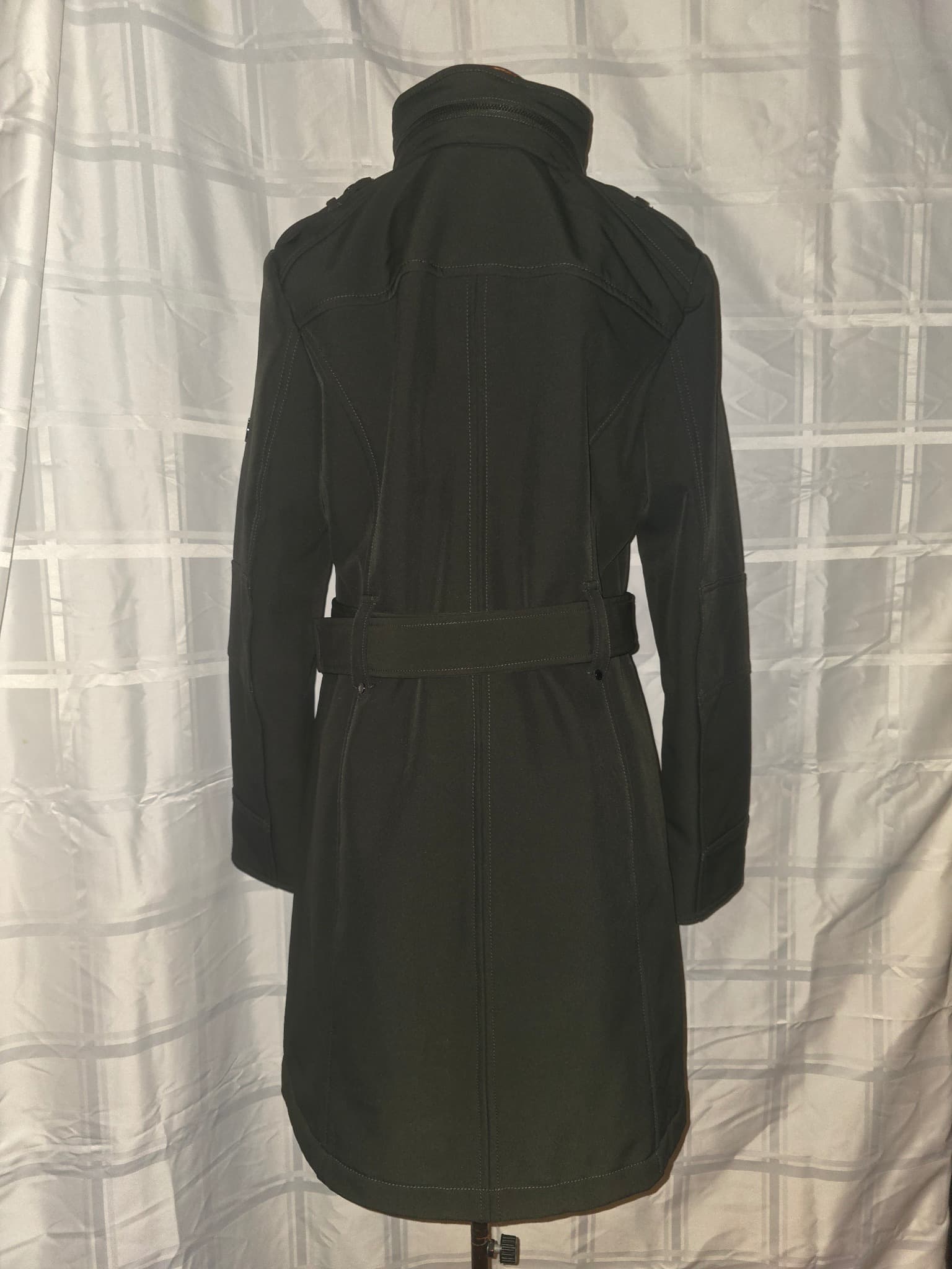 MICHAEL MICHAEL KORS Softshell Trench Coat Belted Black Women's S — photo 12 of 12