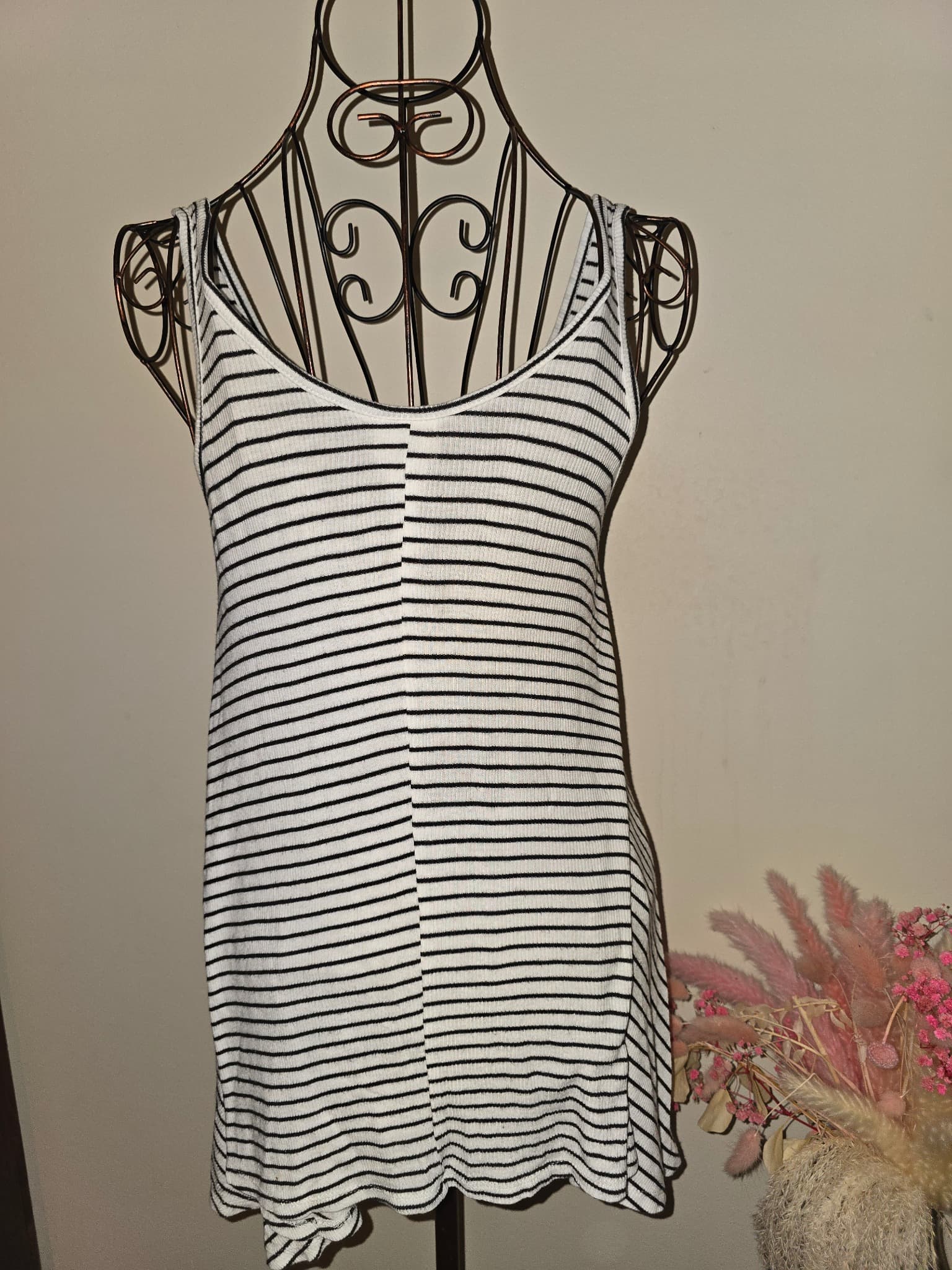 Mossimo Supply Co. Tank Top Ribbed Striped Black and White Women's S — photo 3 of 5