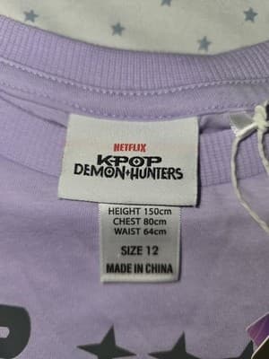 Netflix KPOP Demon Hunters Graphic T-Shirt Purple Women's 12 — photo 3 of 3