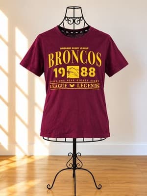 NRL Brisbane Broncos 1988 League Legends T-Shirt Maroon Men's M — photo 1 of 3