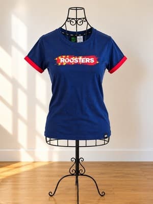 NRL Sydney Roosters Ringer T-Shirt Graphic Print Blue Unisex 16 — photo 1 of 2