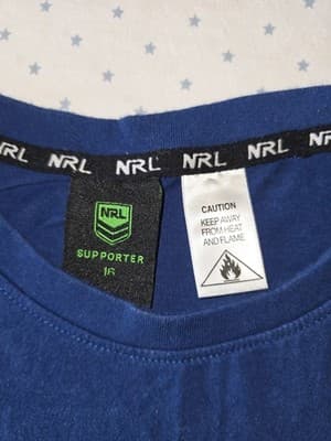 NRL Sydney Roosters Ringer T-Shirt Graphic Print Blue Unisex 16 — photo 2 of 2