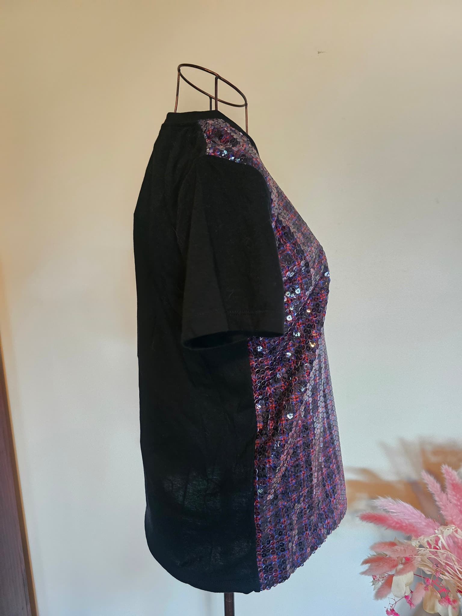 NWT Prada FW2016 Runway Sequin Plaid Patchwork Jersey Top - Size M — photo 3 of 15