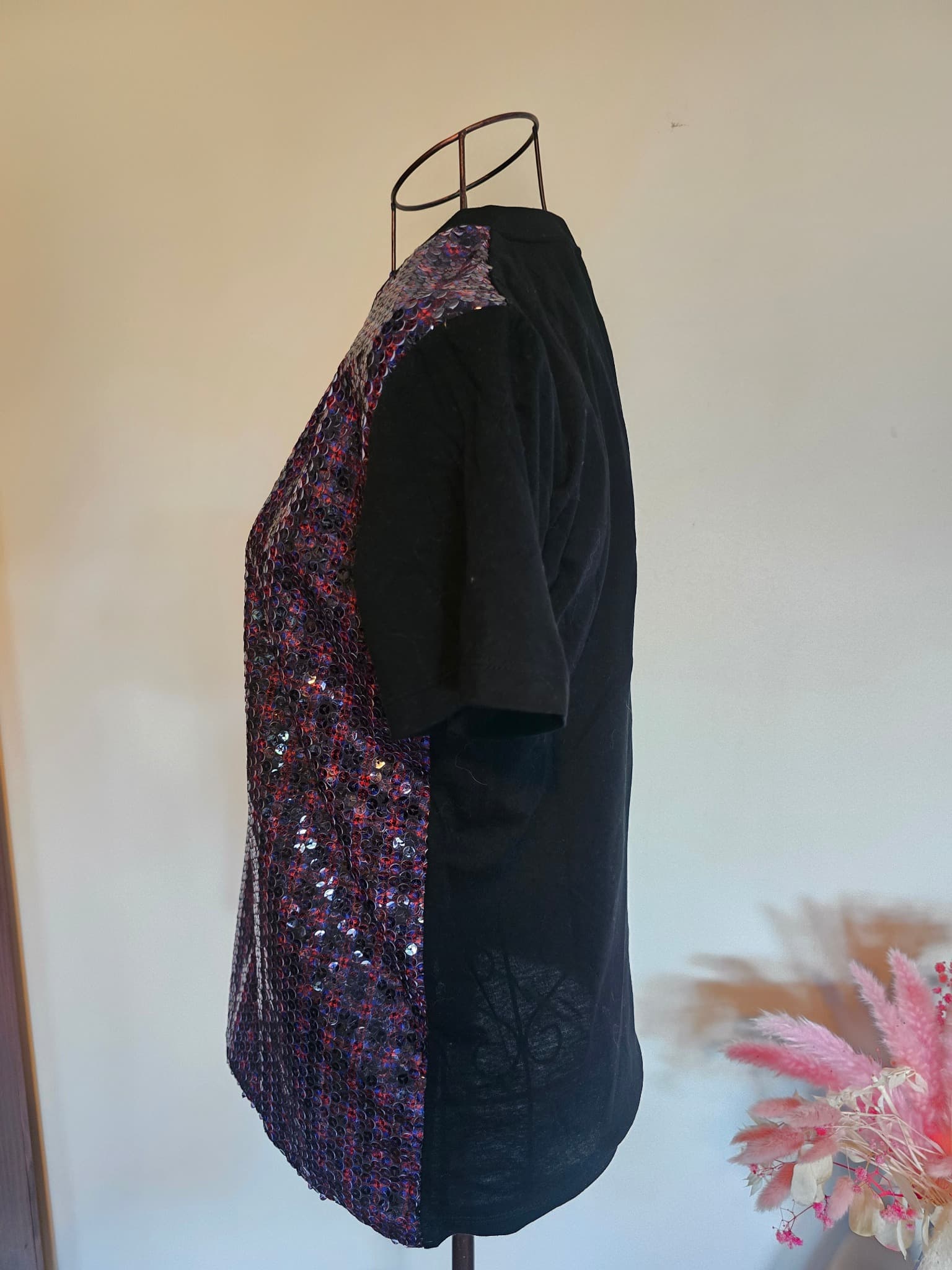 NWT Prada FW2016 Runway Sequin Plaid Patchwork Jersey Top - Size M — photo 5 of 15