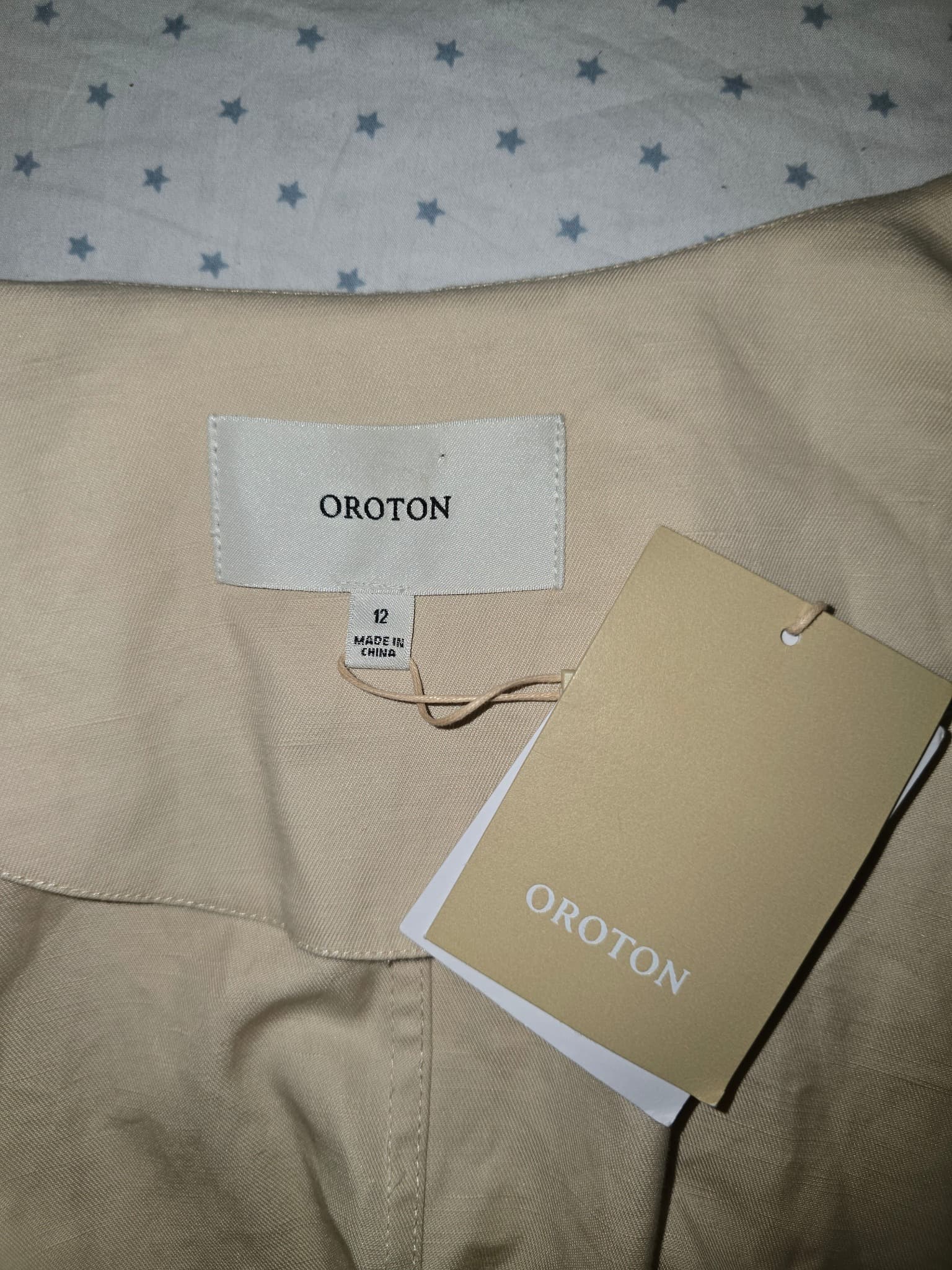 Oroton Utility Dress Peplum Waist Cream Women's 12 — photo 4 of 7