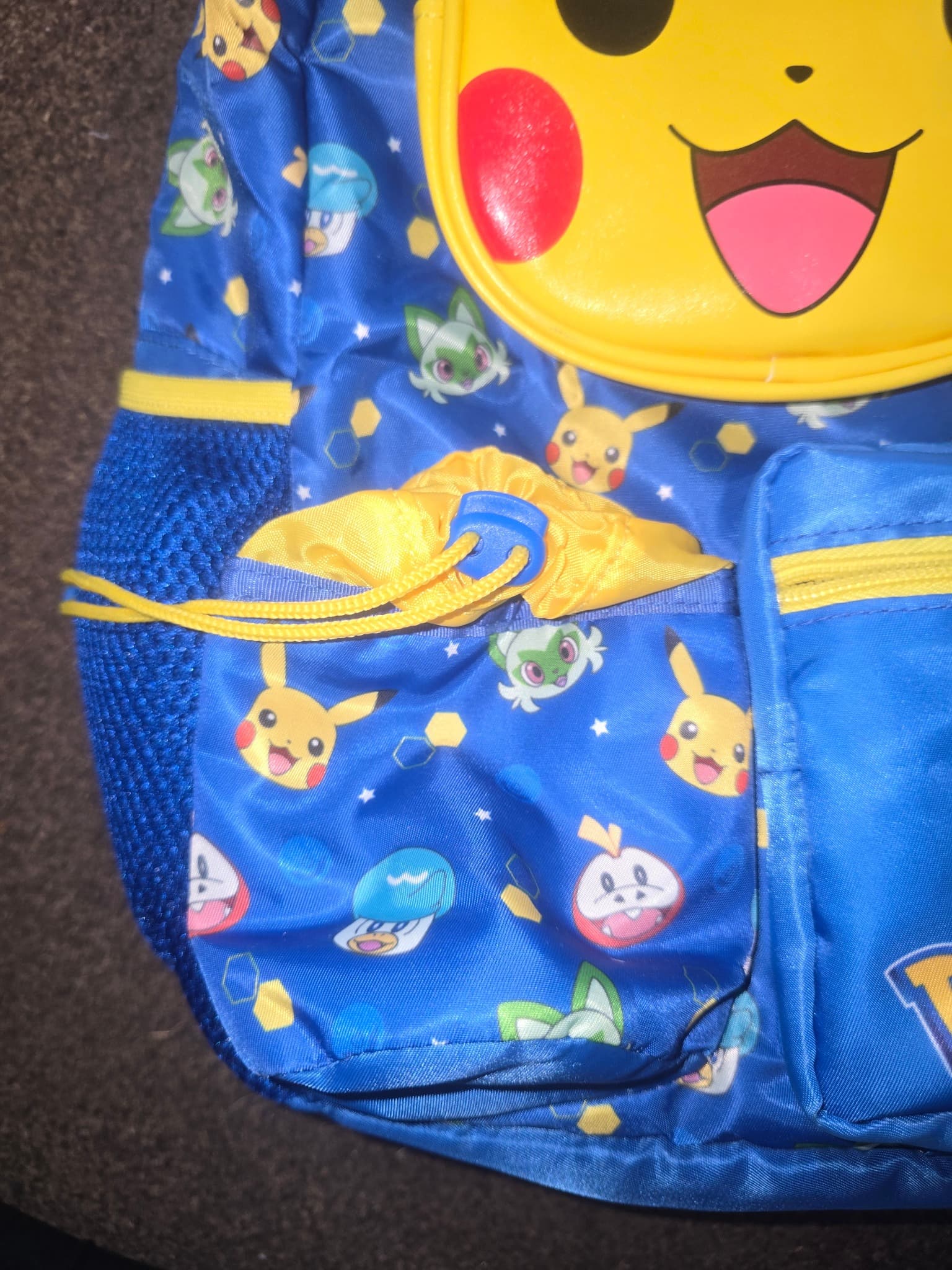 Pokémon Backpack Pikachu Character Print Blue Kids One Size — photo 3 of 6