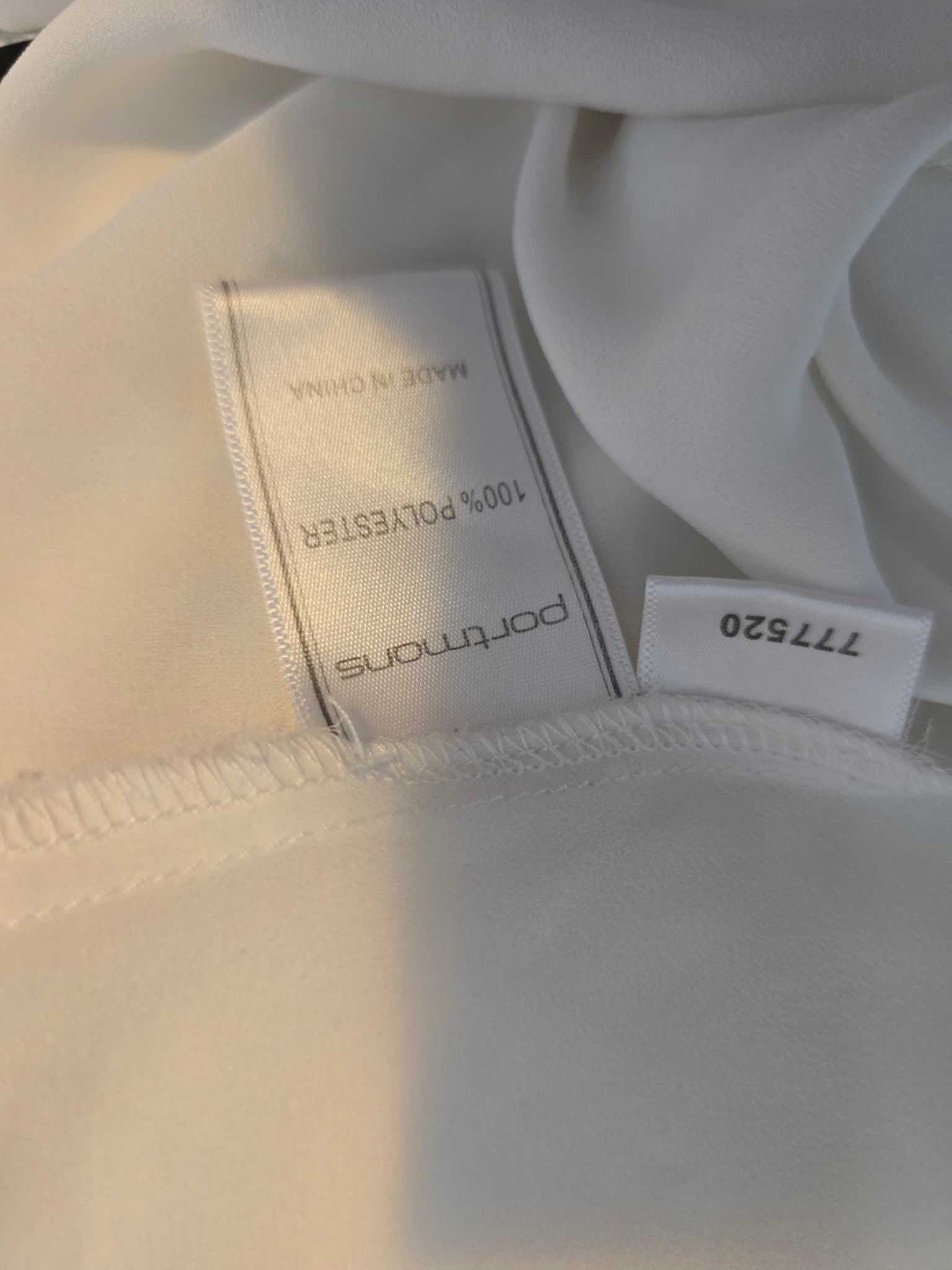 Portmans Button-Down Blouse With Piping And Bow Tie White Women's 8 — photo 4 of 5