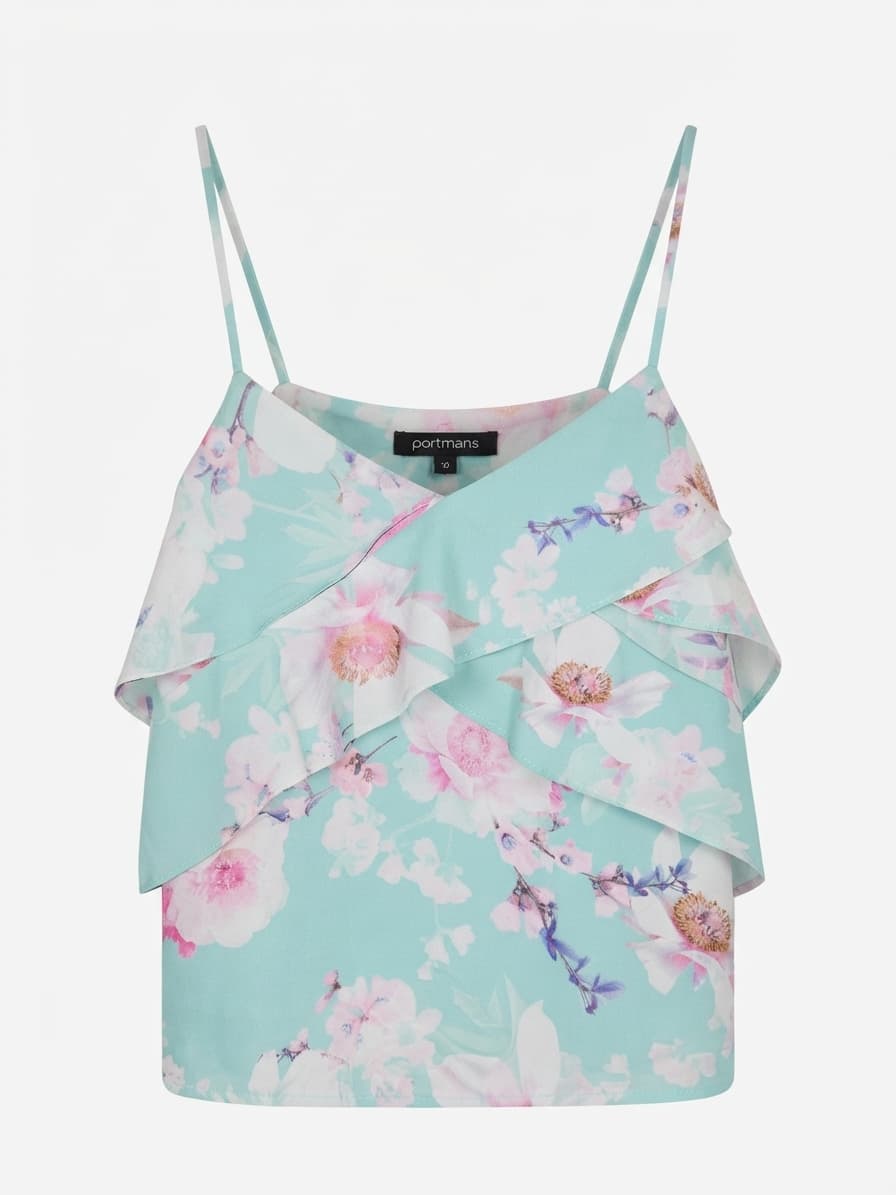 Portmans Cami Top Floral Ruffle Multicolour Women's 10 — photo 1 of 6