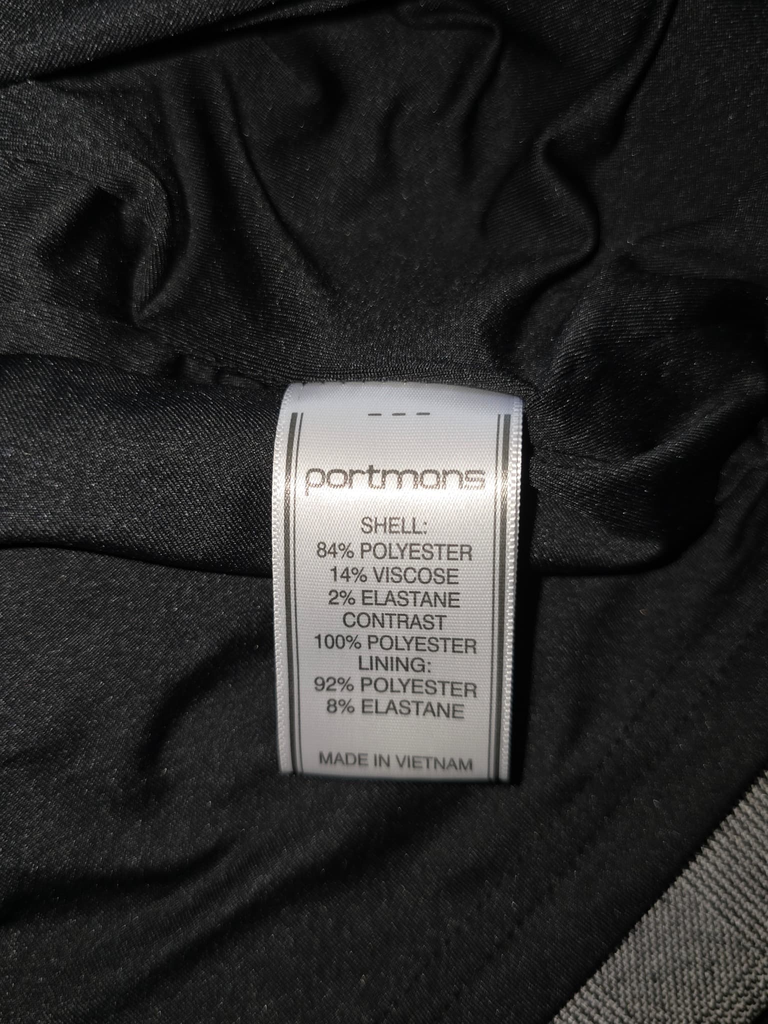 Portmans Pencil Dress Plaid Pattern Black and Grey Women's 10 — photo 3 of 4