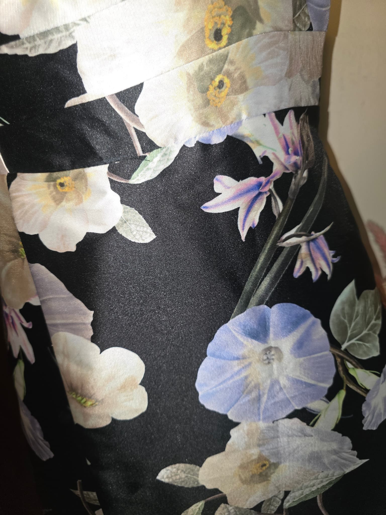 Portmans Signature A-Line Cocktail Dress Floral Black Women's 12 — photo 2 of 6