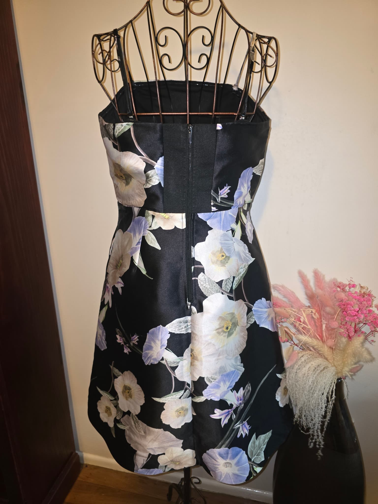 Portmans Signature A-Line Cocktail Dress Floral Black Women's 12 — photo 3 of 6