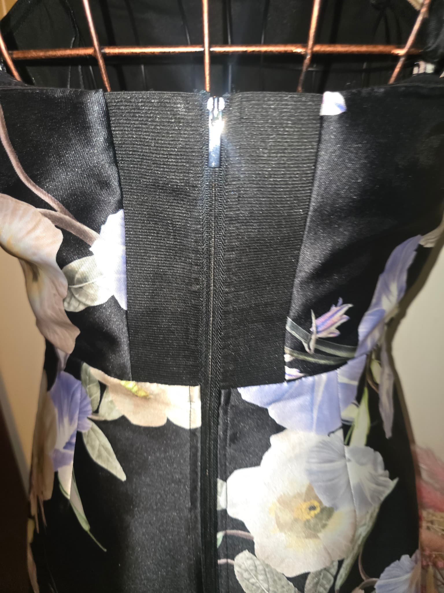 Portmans Signature A-Line Cocktail Dress Floral Black Women's 12 — photo 4 of 6