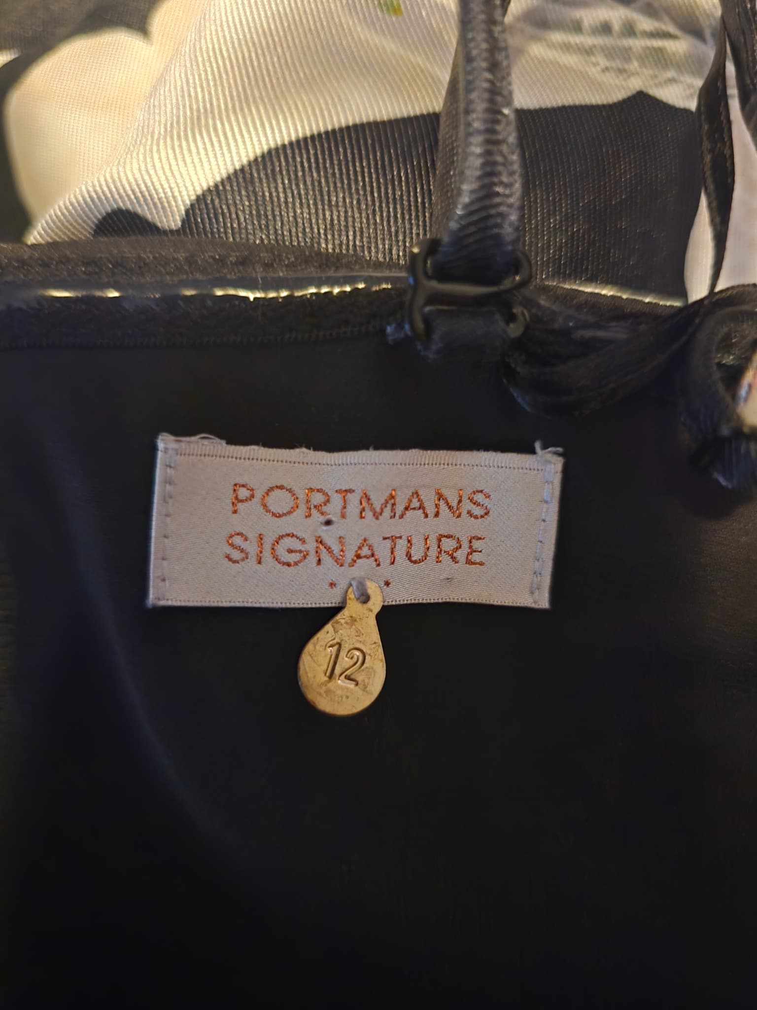 Portmans Signature A-Line Cocktail Dress Floral Black Women's 12 — photo 5 of 6