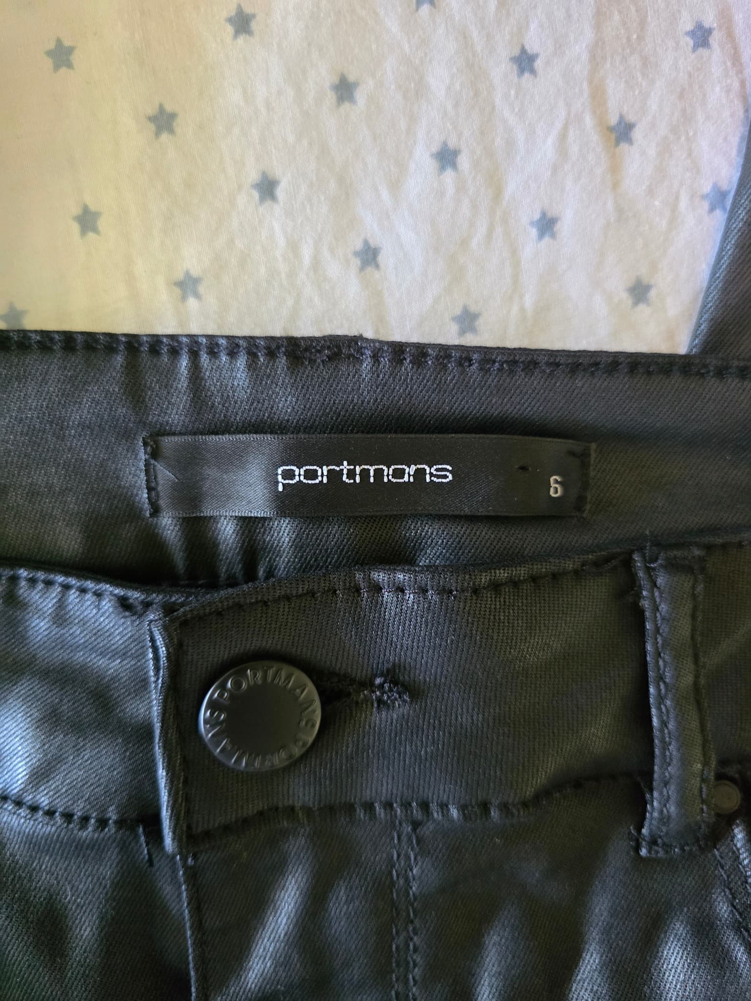 Portmans Skinny Jeans Coated Finish Black Women's 6 — photo 3 of 5