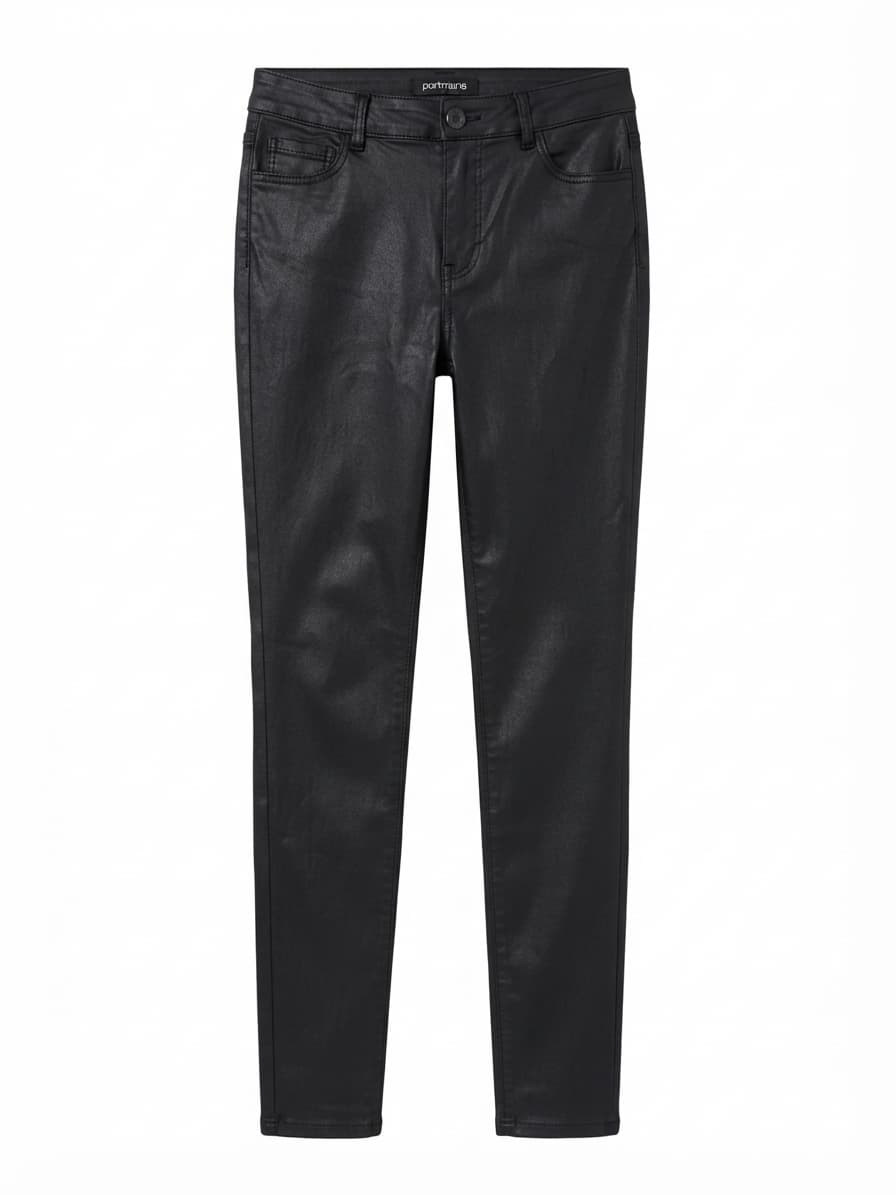 Portmans Skinny Jeans Coated Waxed-Look Black Women's 6 — photo 1 of 5