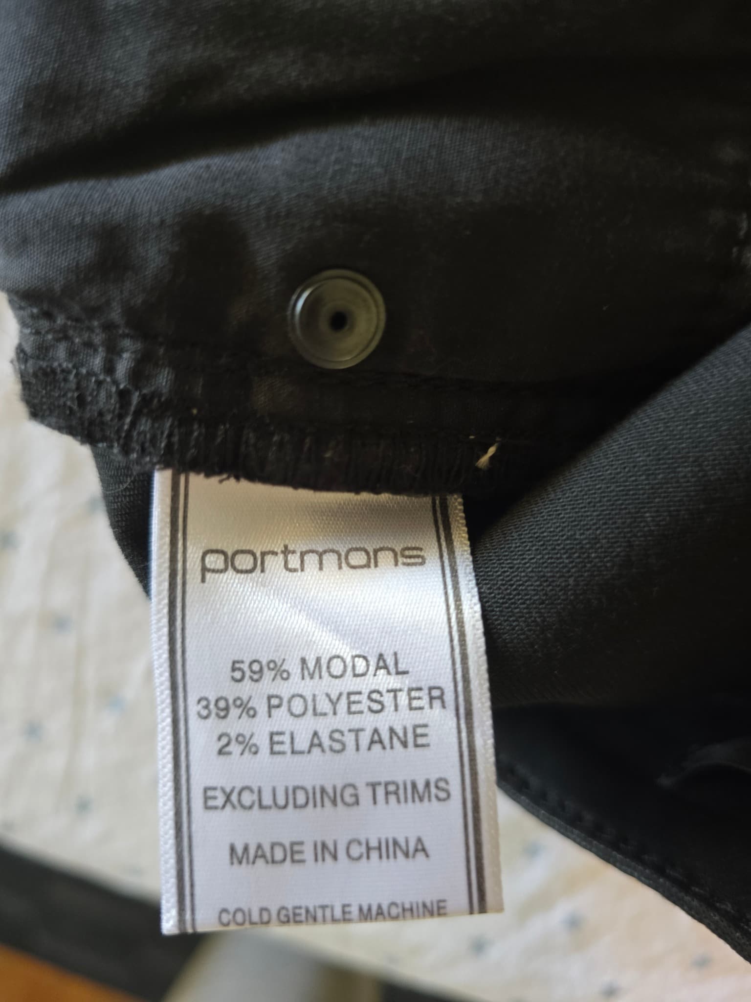 Portmans Skinny Jeans Coated Waxed-Look Black Women's 6 — photo 4 of 5