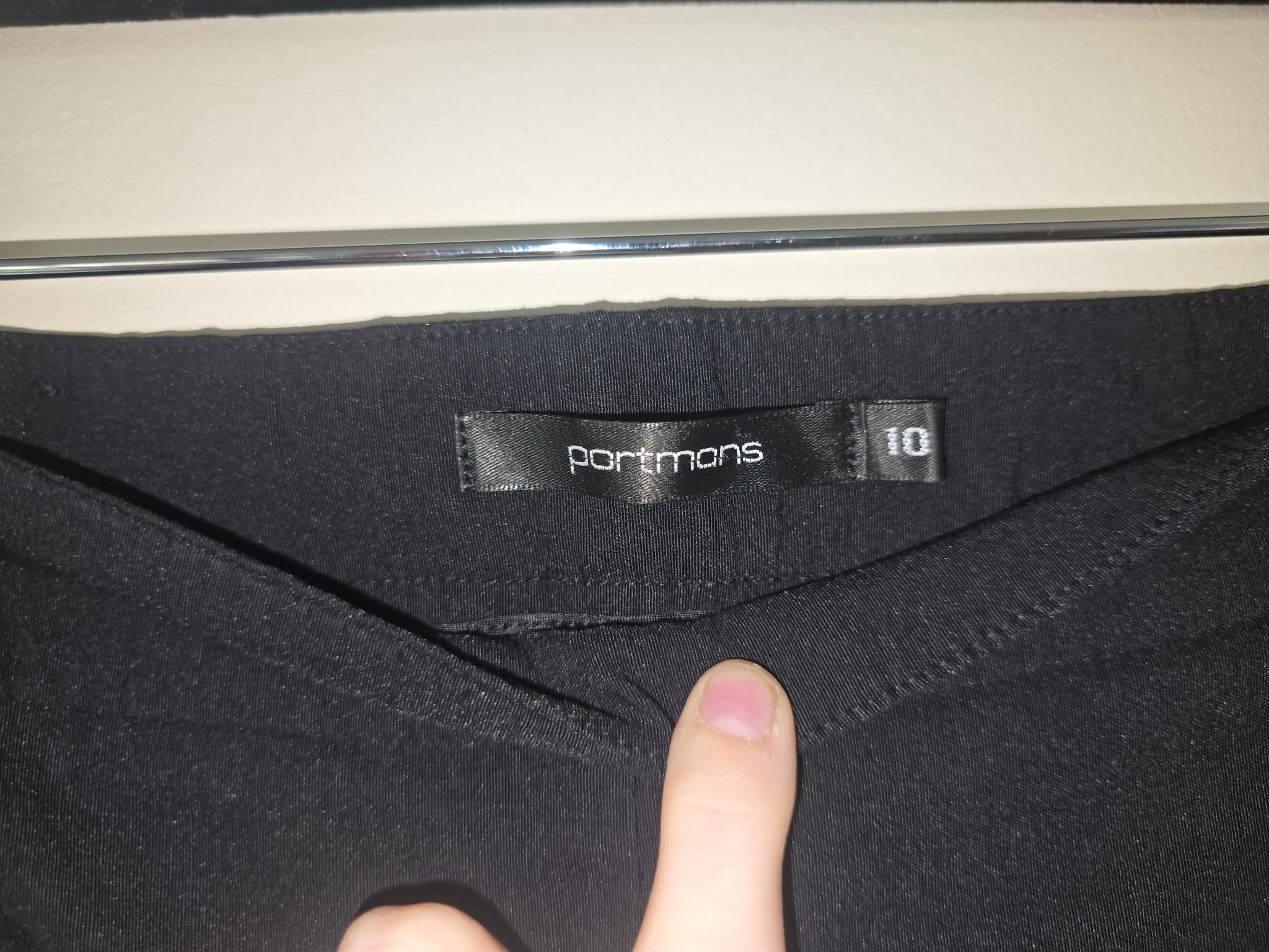 Portmans Slim Leg Trousers Side Zip Detail Black Women's 10 — photo 3 of 5