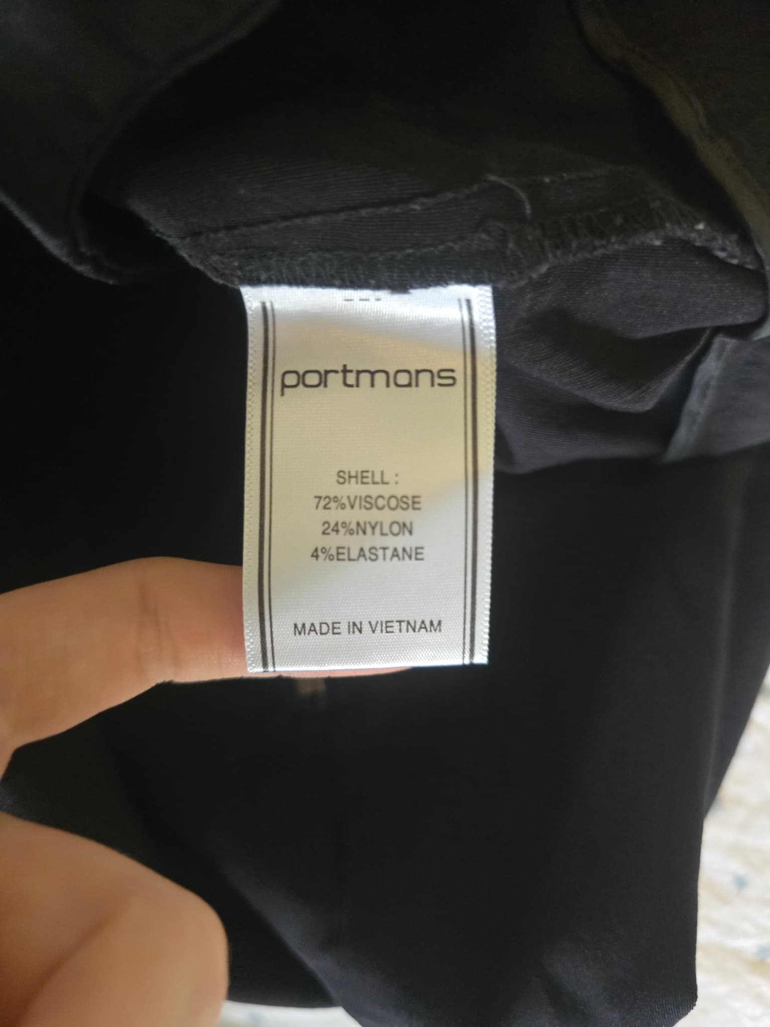 Portmans Slim Leg Trousers Side Zip Detail Black Women's 10 — photo 5 of 5