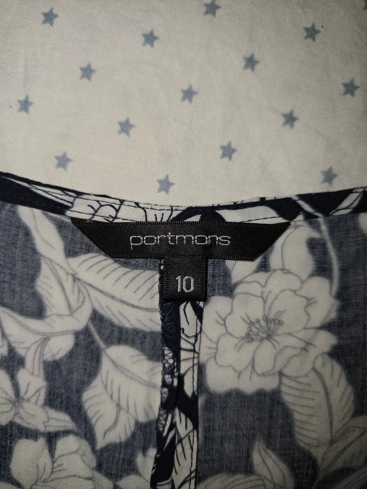 Portmans Wrap Romper Floral Print Black and White Women's 10 — photo 5 of 7