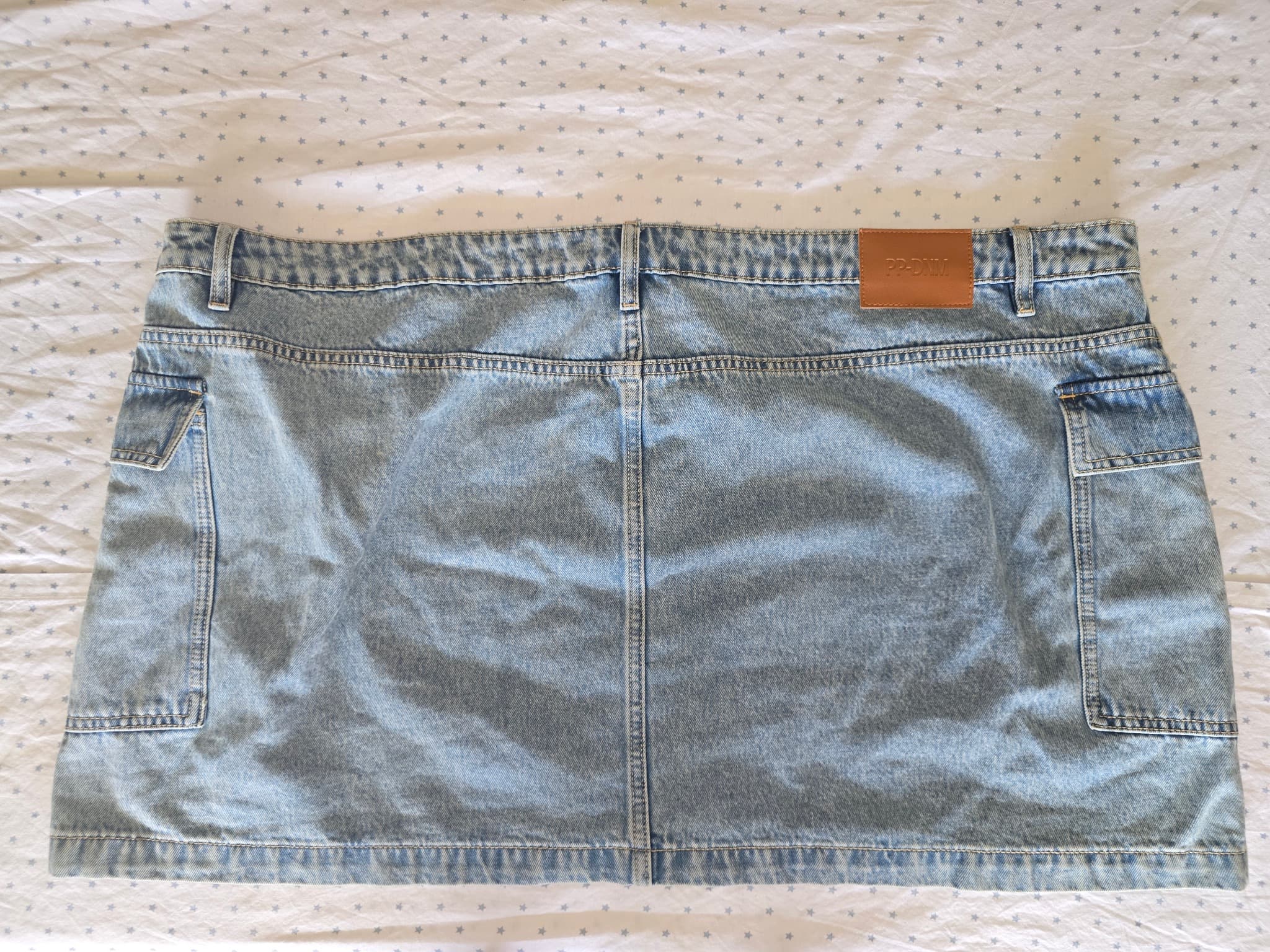 Princess Polly Denim Cargo Mini Skirt Light Wash Blue Women's 24 — photo 3 of 5