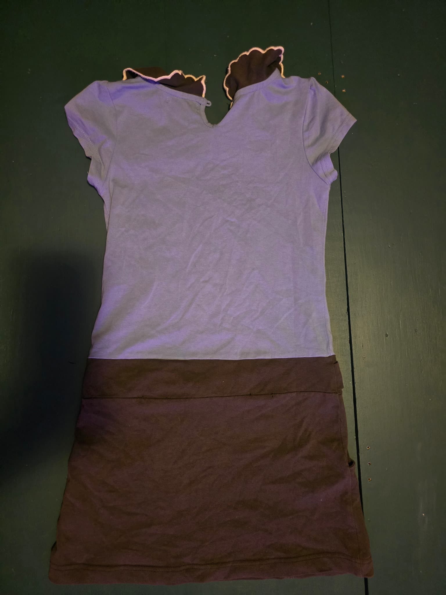 Pumpkin Patch Dress Peter Pan Collar Blue and Brown Girls 10 — photo 5 of 5