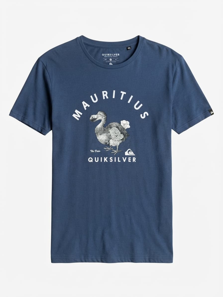 Quiksilver Graphic T-Shirt Mauritius Dodo Print Navy Blue Men's M — photo 1 of 6