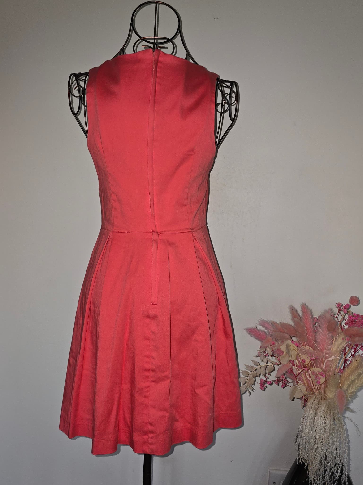 Quirky Circus Embroidered Sleeveless Fit and Flare Dress Coral Pink Women's 10 — photo 4 of 4