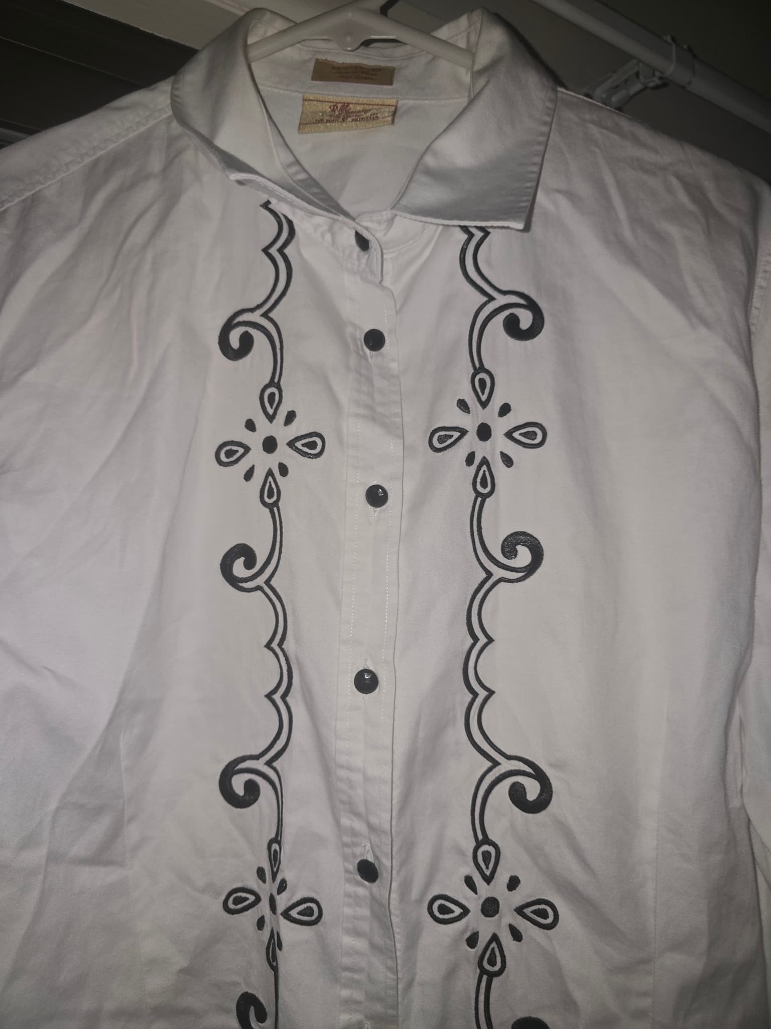 R.M.Williams Long-Sleeve Shirt Embroidered Placket White Men's 16 — photo 4 of 5