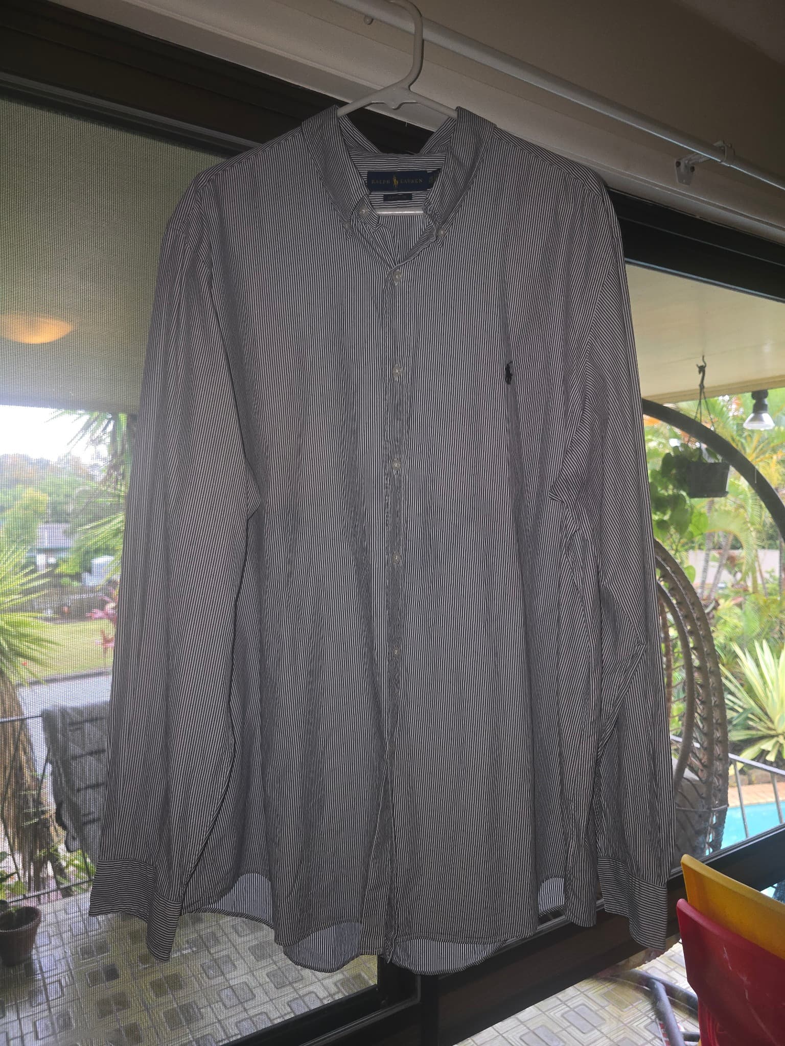 Ralph Lauren Button-Down Shirt Striped Blue and White Men's XXL — photo 2 of 3