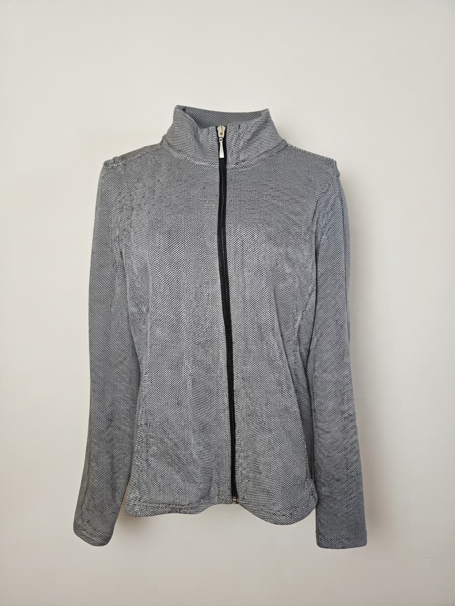Regatta Zip-Up Jacket Textured Black And White Women's 12 — photo 1 of 6