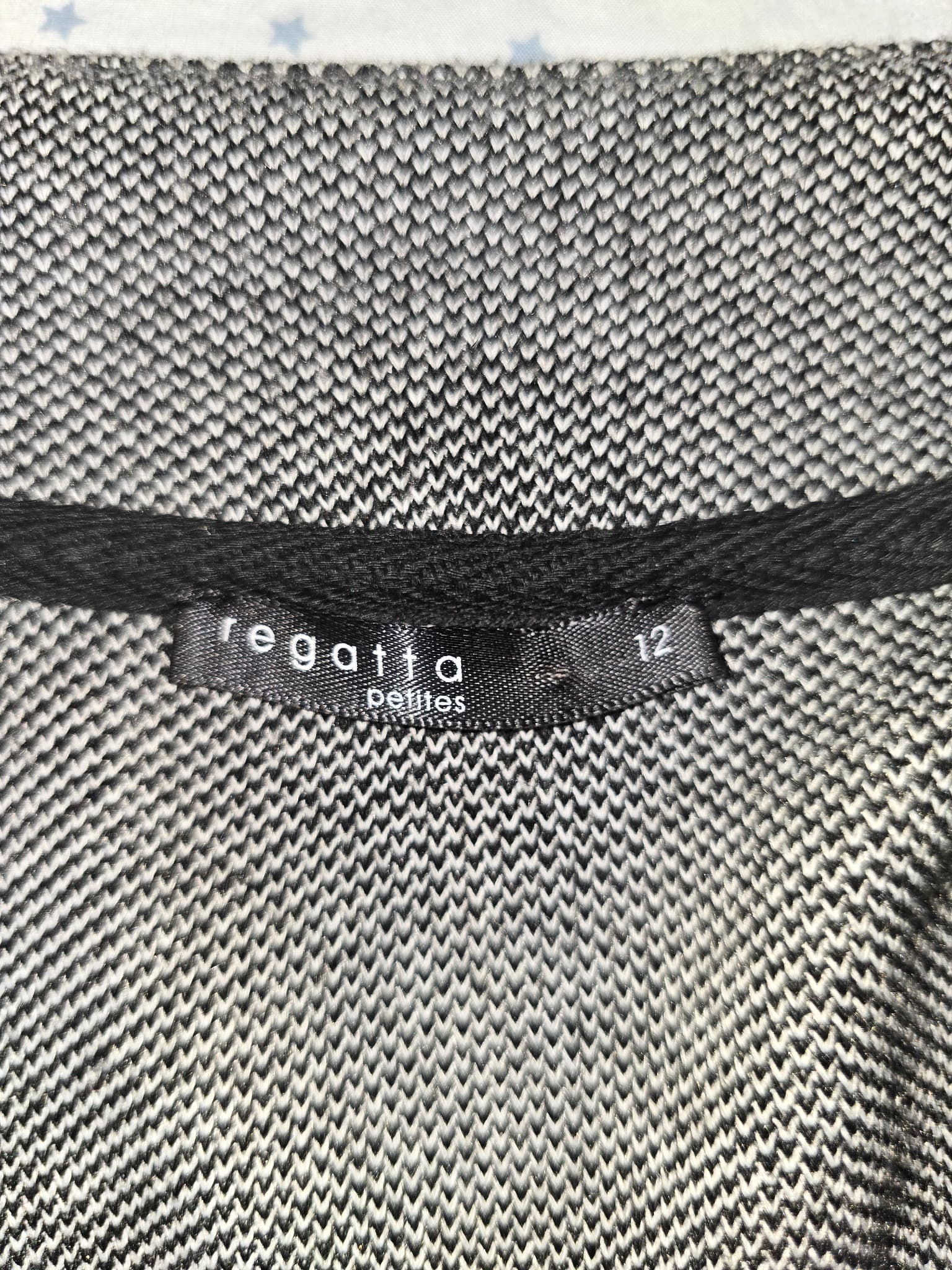 Regatta Zip-Up Jacket Textured Black And White Women's 12 — photo 5 of 6