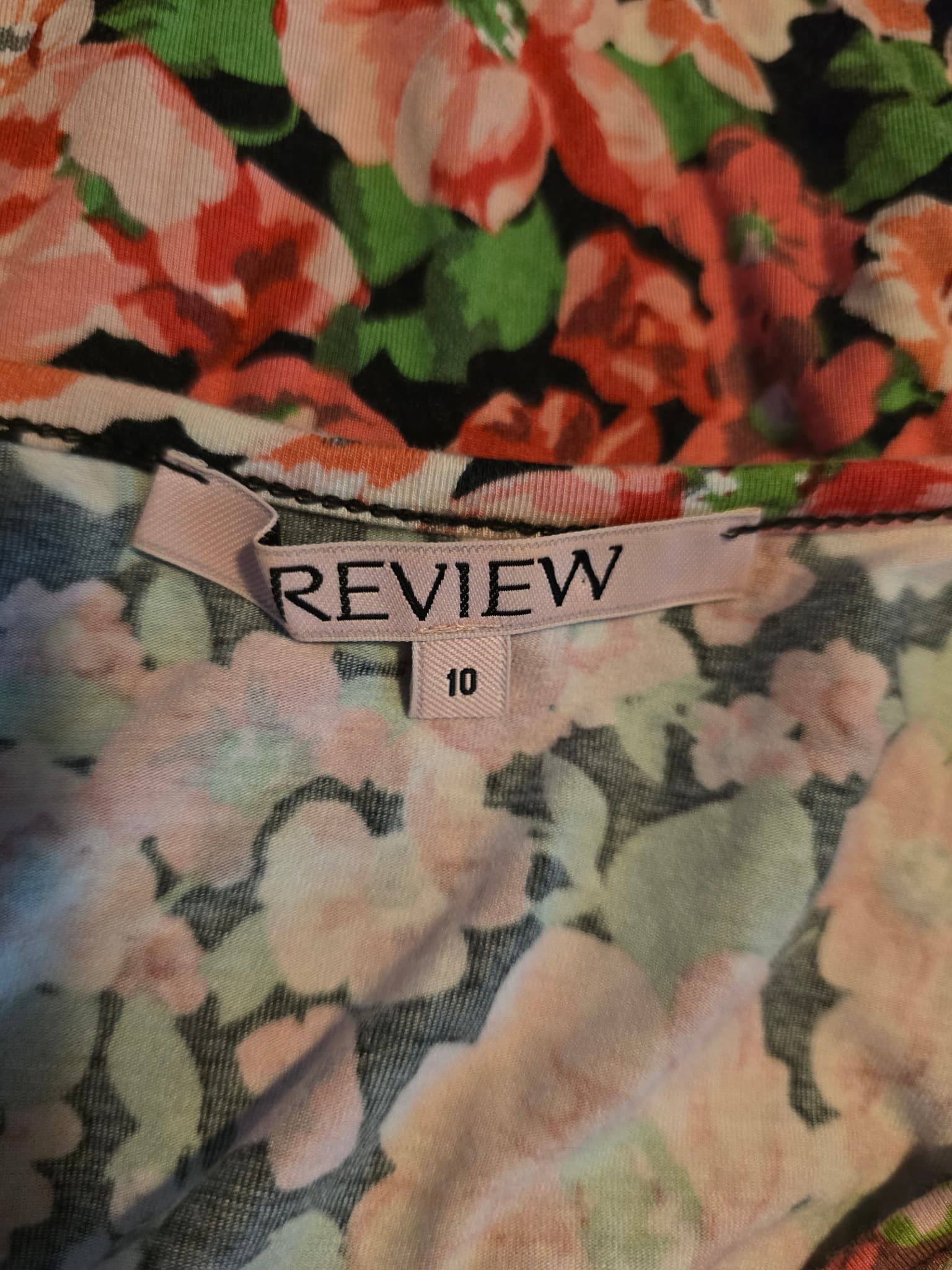 Review Floral Print Blouse Ruffle Sleeve Multicolour Women's 10 — photo 4 of 5