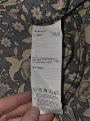 Ripcurl Dreamer Floral Boho Mini Dress Black Tan Women's S — photo 5 of 5