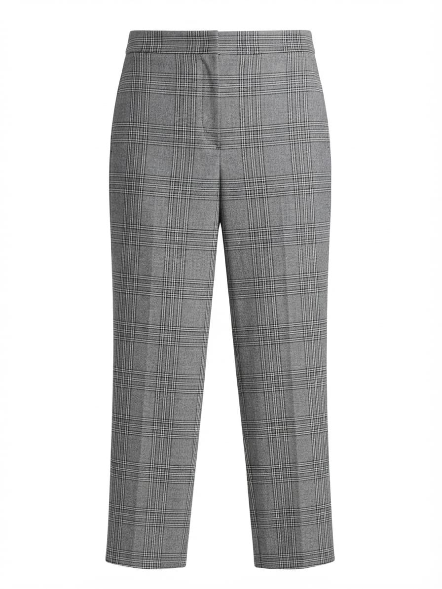 SABA High-Waisted Trousers Glen Plaid Grey Women's 6 — photo 1 of 6