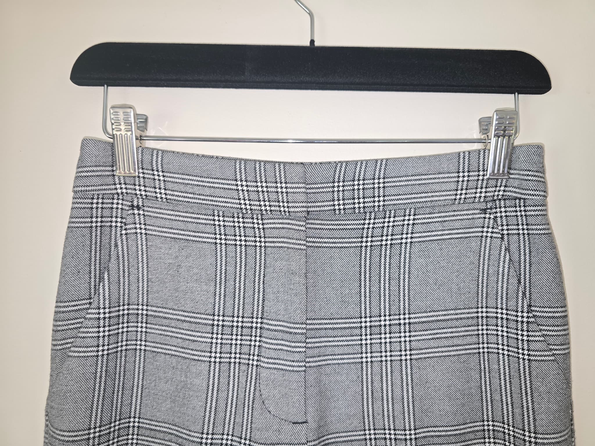 SABA High-Waisted Trousers Glen Plaid Grey Women's 6 — photo 2 of 6