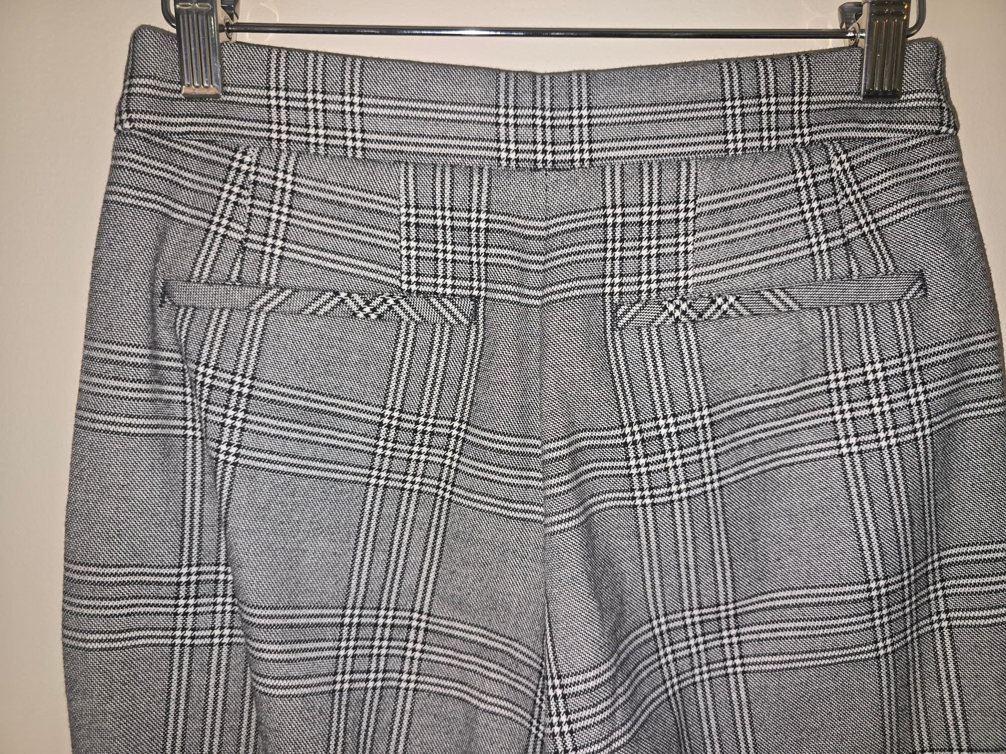 SABA High-Waisted Trousers Glen Plaid Grey Women's 6 — photo 3 of 6