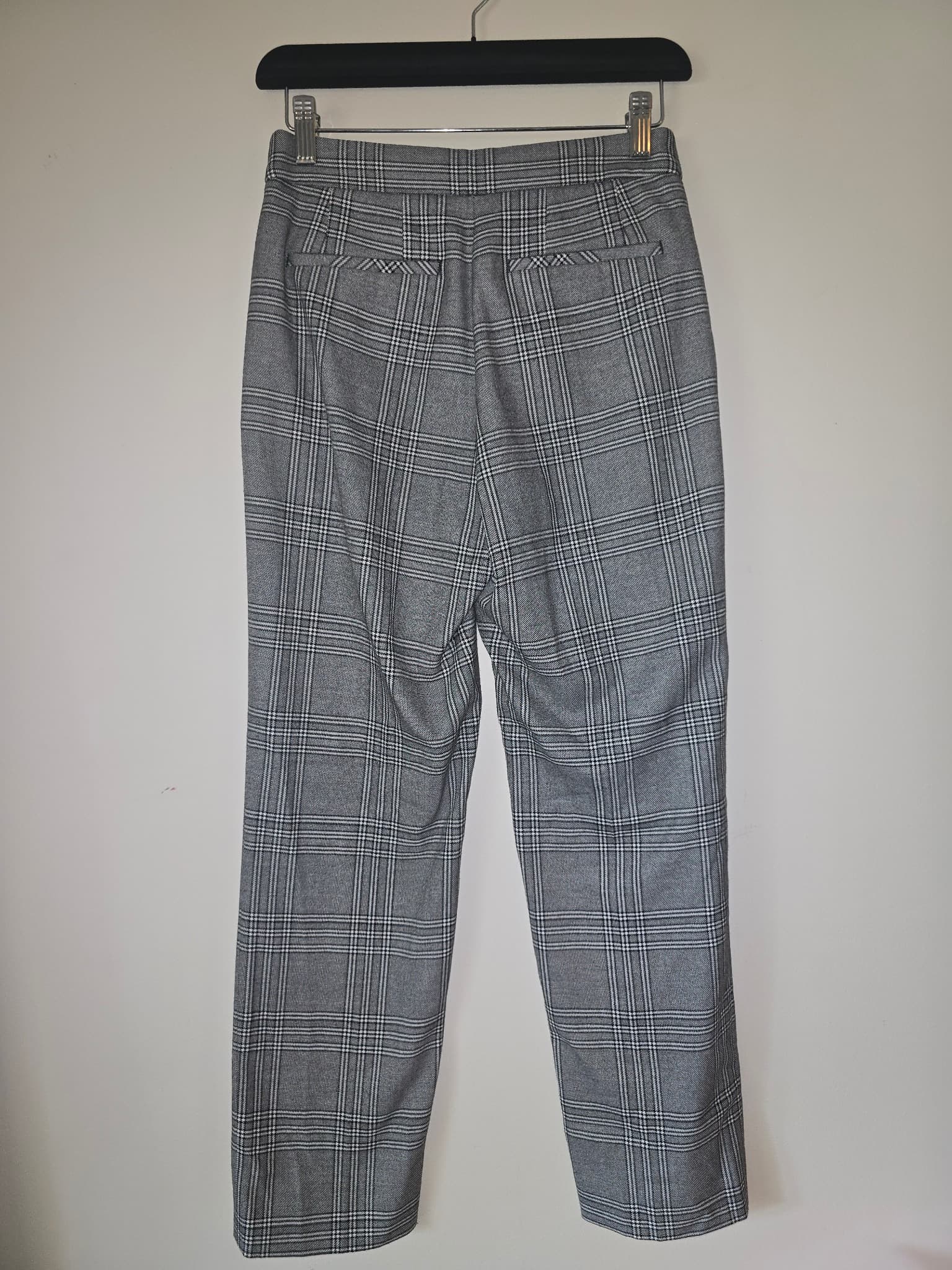 SABA High-Waisted Trousers Glen Plaid Grey Women's 6 — photo 4 of 6