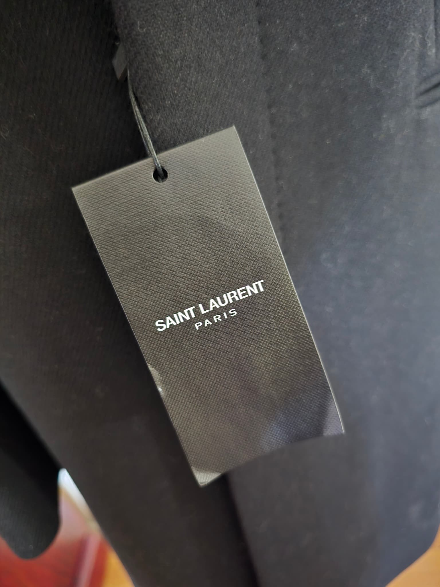 Saint Laurent Paris Black Wool Long Coat F42 US 10 Manteau Single Breasted YSL — photo 3 of 13