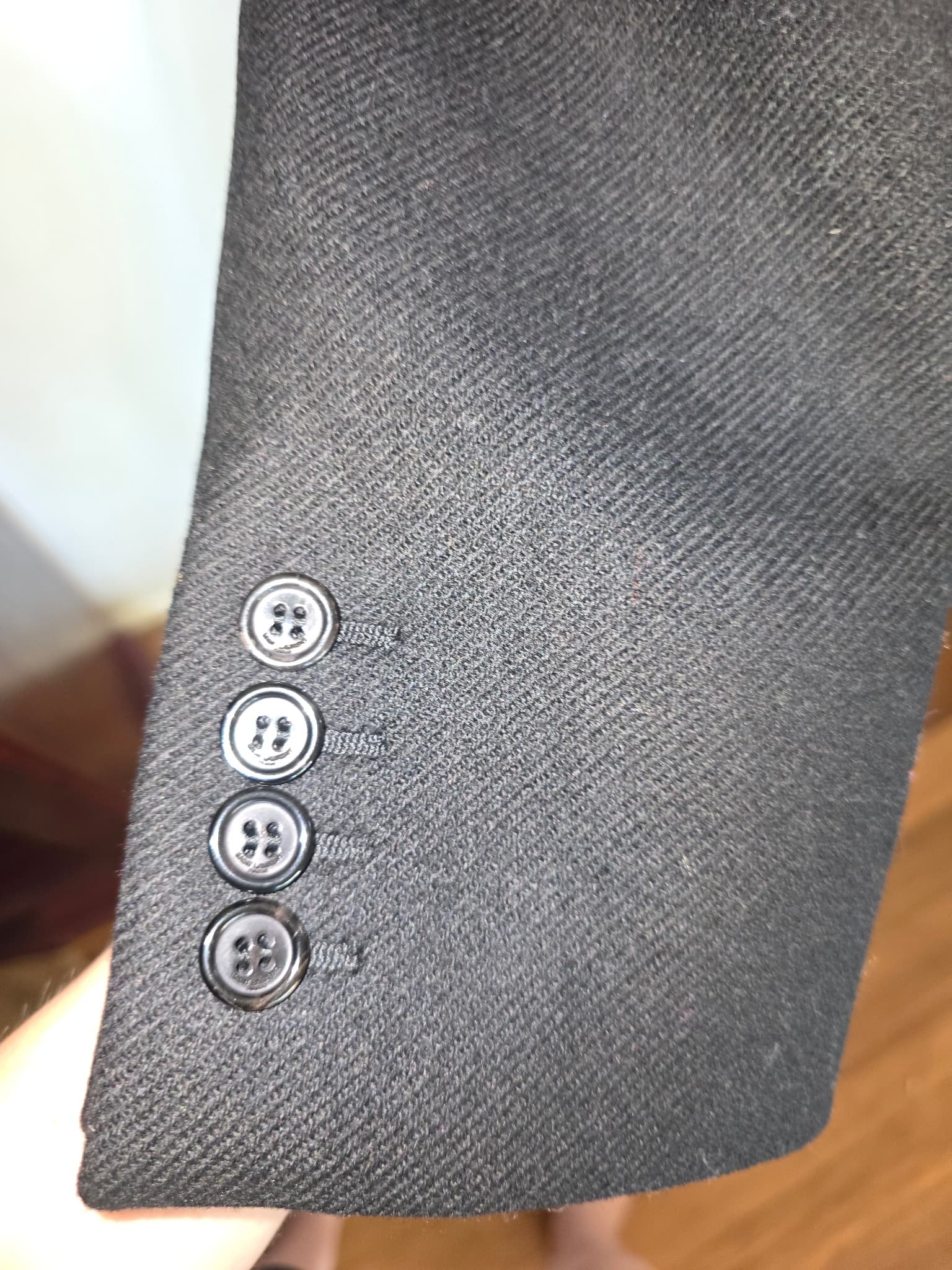 Saint Laurent Paris Black Wool Long Coat F42 US 10 Manteau Single Breasted YSL — photo 7 of 13