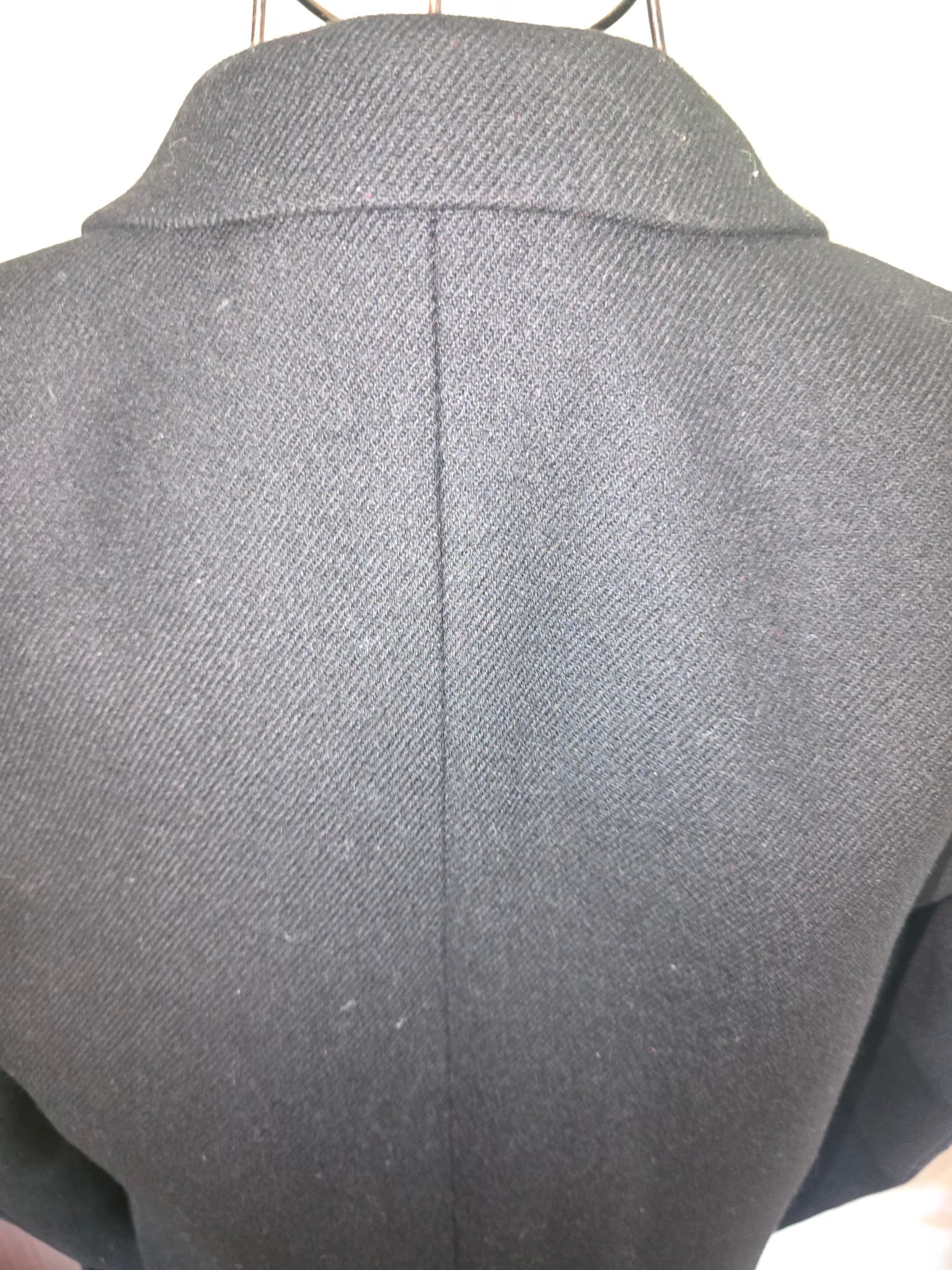 Saint Laurent Paris Black Wool Long Coat F42 US 10 Manteau Single Breasted YSL — photo 9 of 13