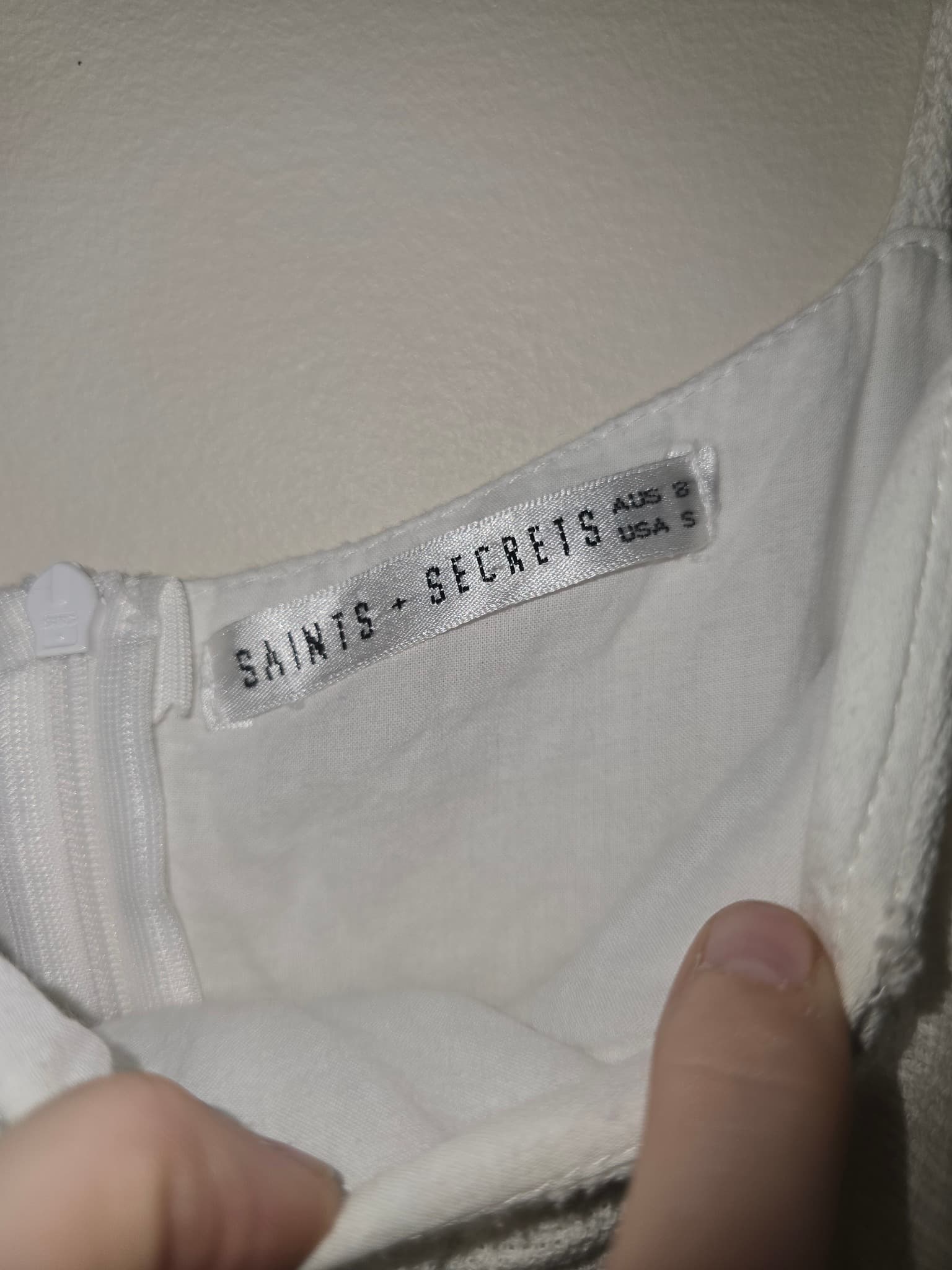Saints + Secrets Mini Dress Tie Front Tassel Straps White Women's 8 — photo 2 of 4