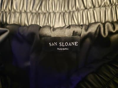 San Sloane Natalya Faux Leather Paperbag Shorts Black Women's S — photo 3 of 4